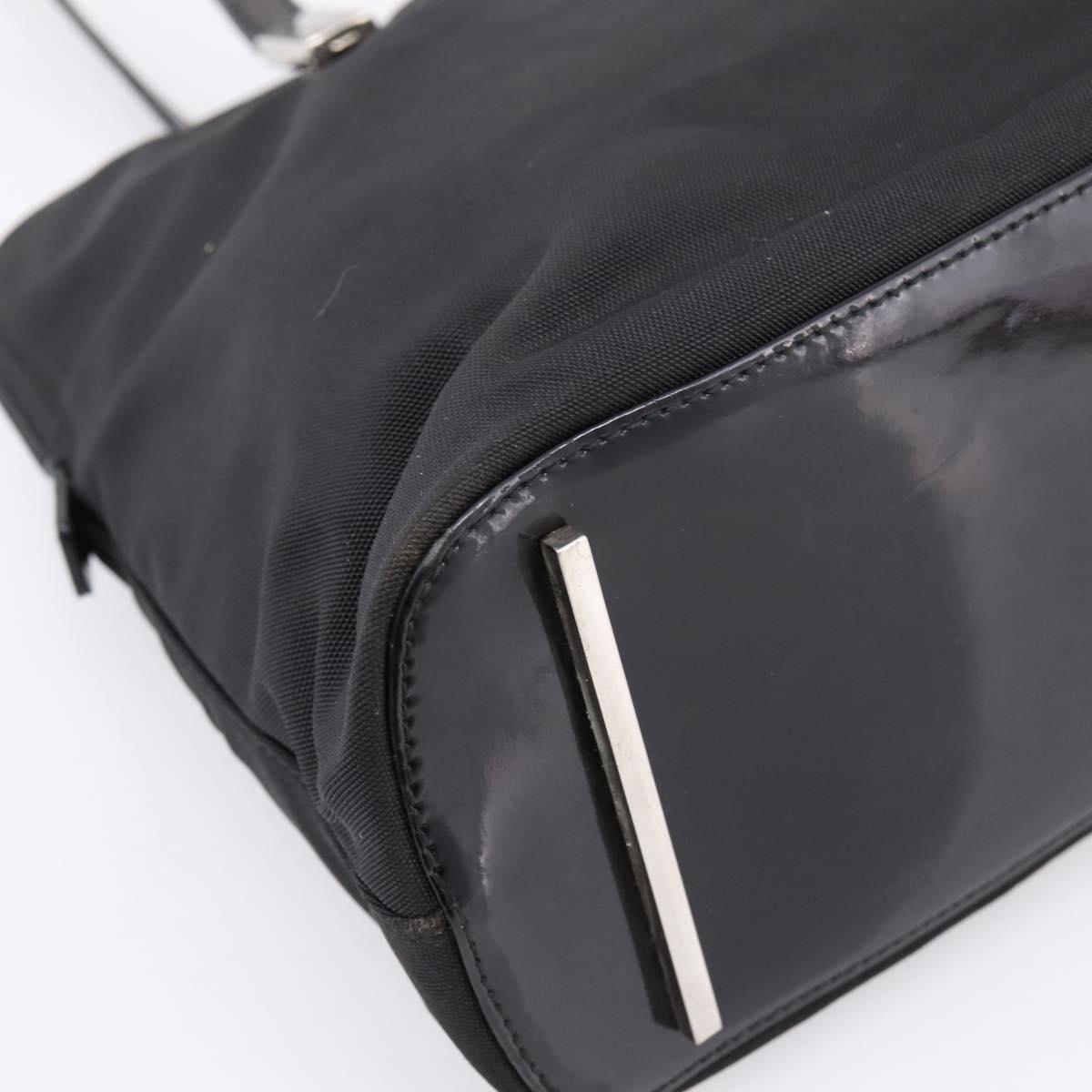 GUCCI Shoulder Bag Nylon Black Silver 002 1038 Auth ep16102