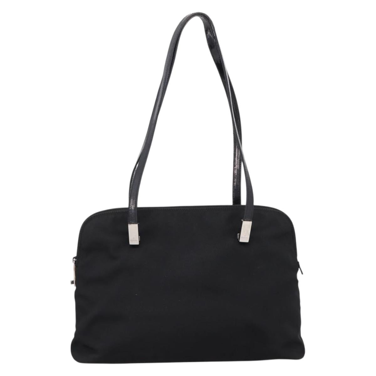 GUCCI Shoulder Bag Nylon Black Silver 002 1038 Auth ep16102