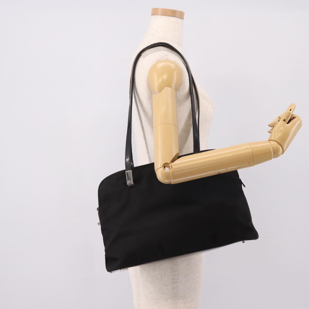 GUCCI Shoulder Bag Nylon Black Silver 002 1038 Auth ep16102