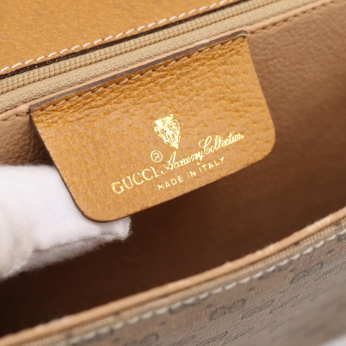 GUCCI Micro GG Supreme Shoulder Bag PVC Beige Gold 904 02 050 Auth ep16103