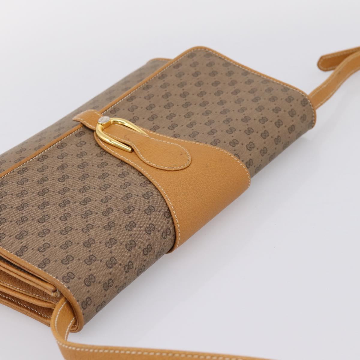 GUCCI Micro GG Supreme Shoulder Bag PVC Beige Gold 904 02 050 Auth ep16103