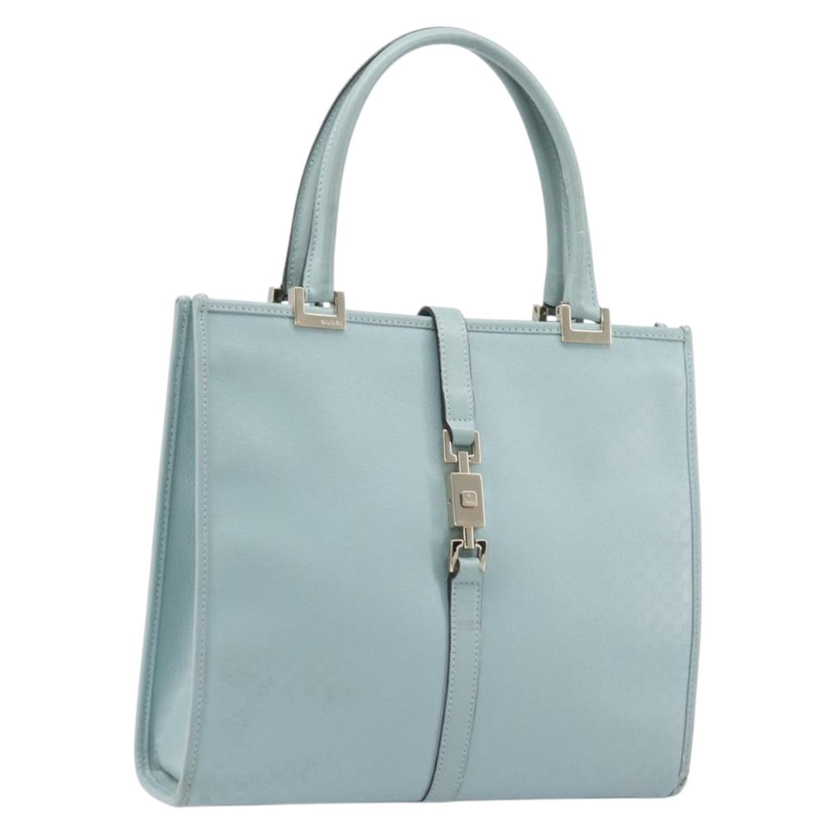 GUCCI Micro Guccissima Jackie Bag PVC Leather Light Blue 002 1065 Auth ep16106