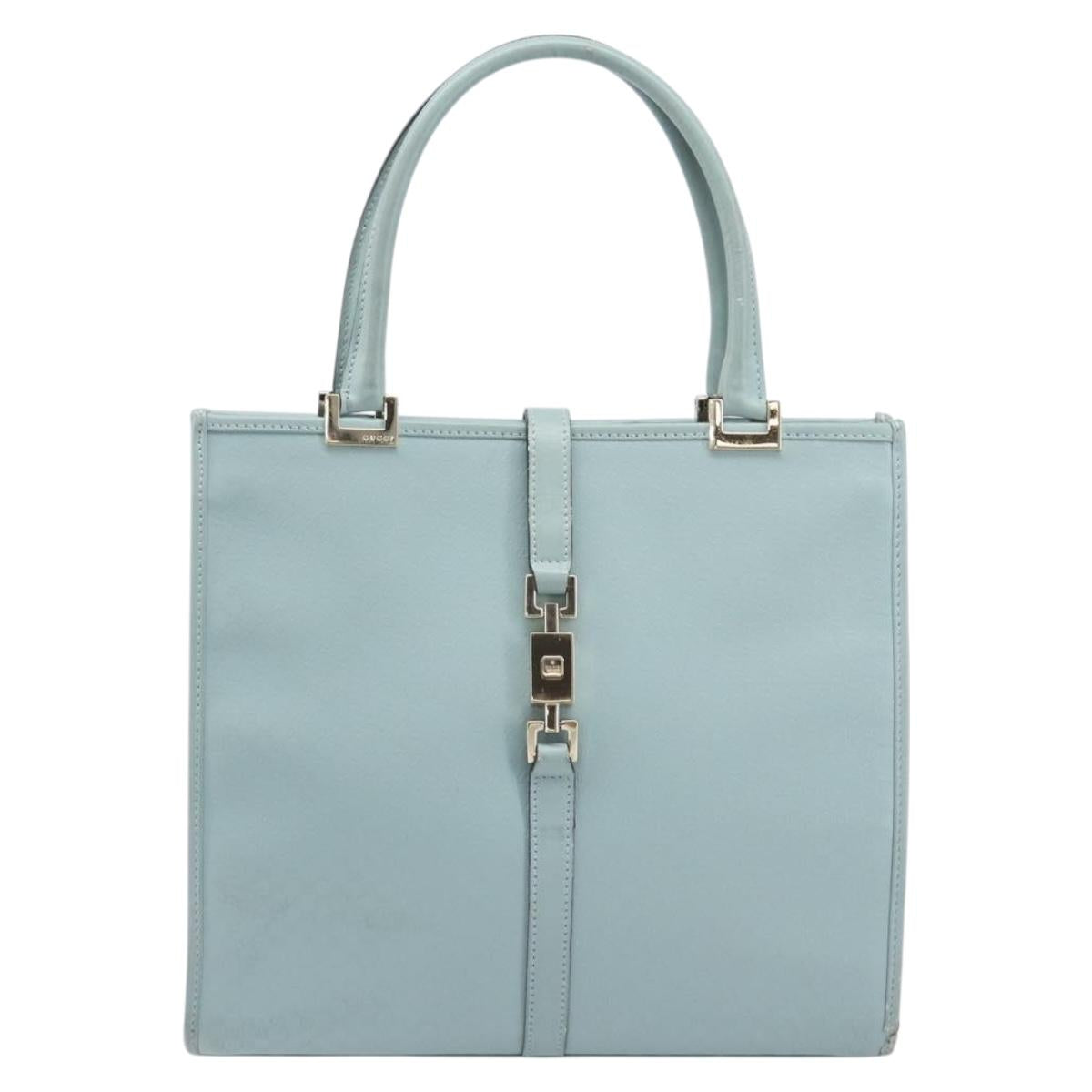 GUCCI Micro Guccissima Jackie Bag PVC Leather Light Blue 002 1065 Auth ep16106