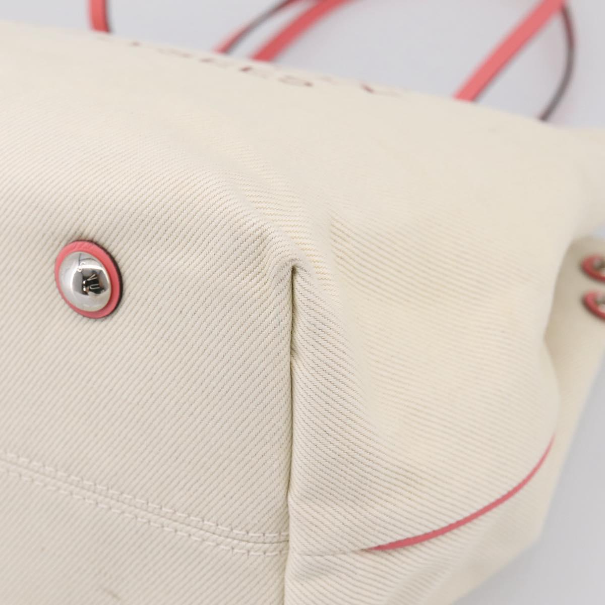 LOUIS VUITTON Cabas MM Tote Bag Canvas White M94502 LV Auth ep16110A