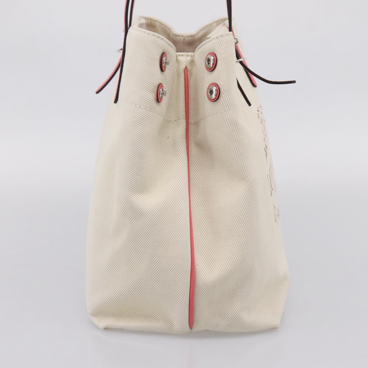 LOUIS VUITTON Cabas MM Tote Bag Canvas White M94502 LV Auth ep16110A