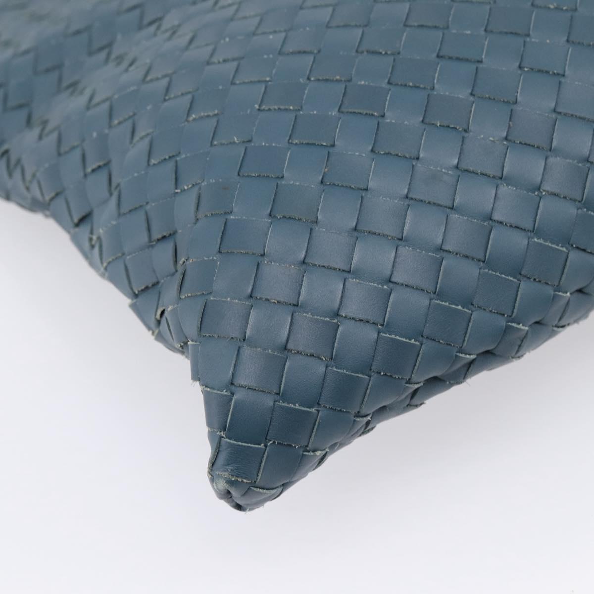 BOTTEGA VENETA INTRECCIATO Shoulder Bag Leather Blue Auth ep16114V