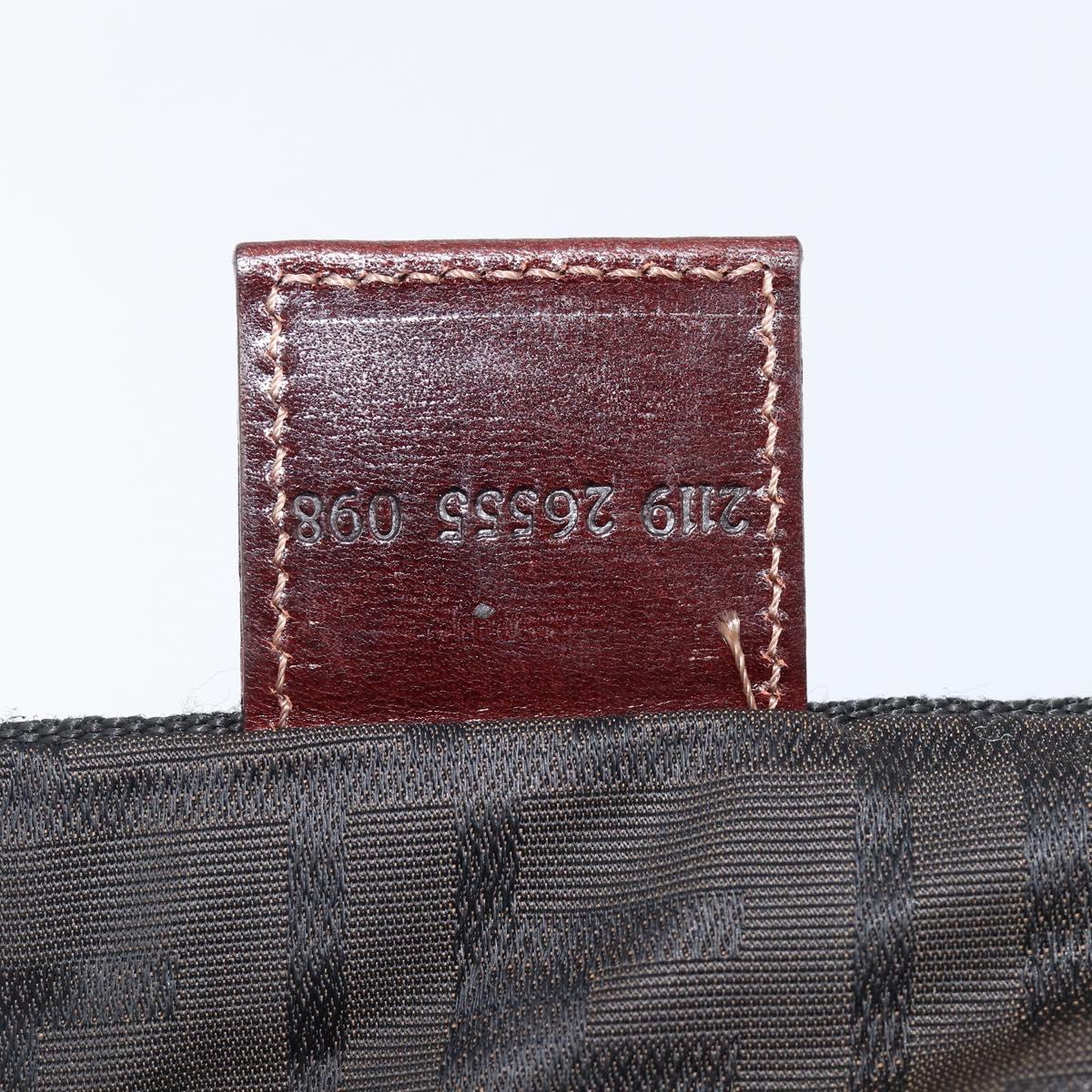 FENDI Zucca Canvas Hand Bag Black Brown Auth ep16123