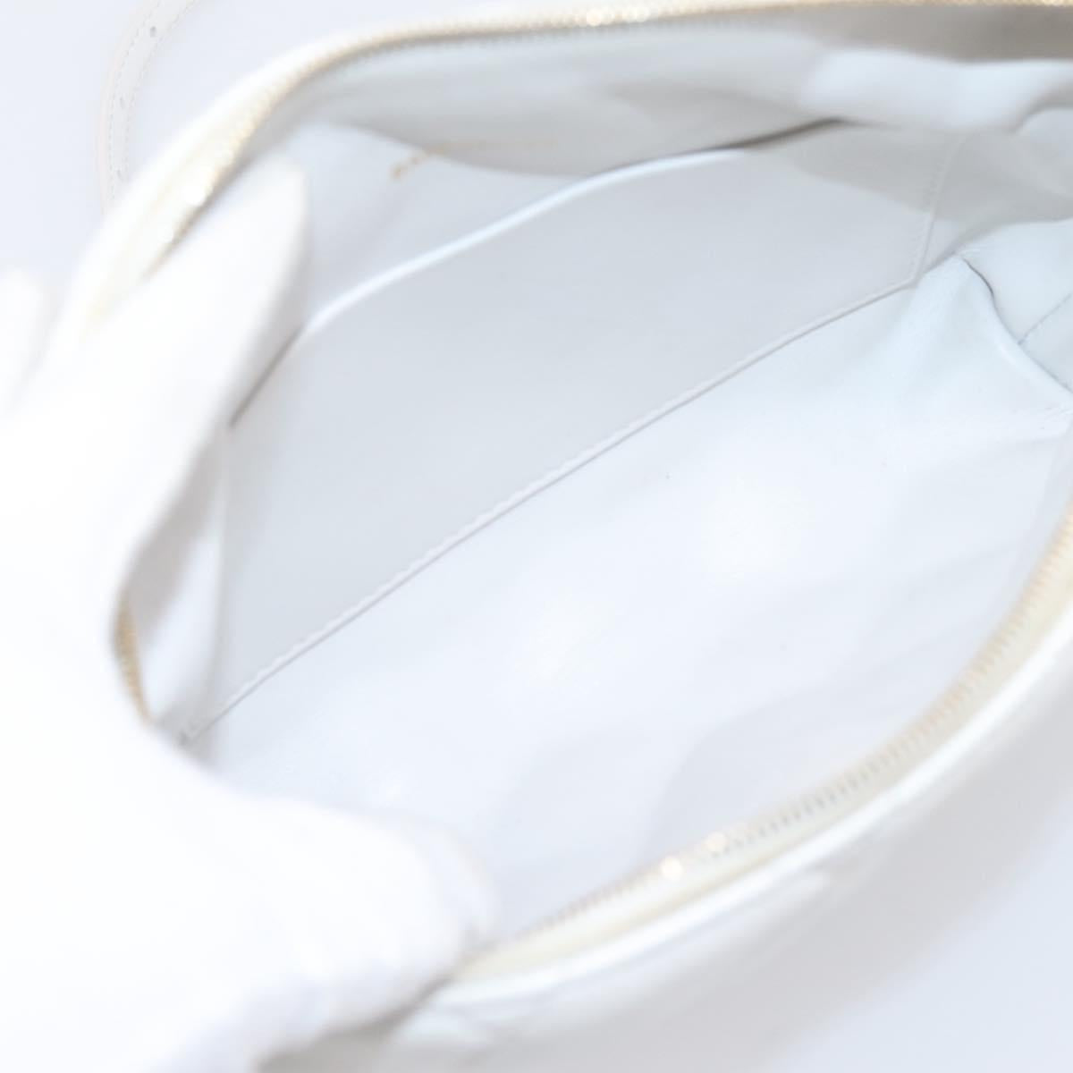 BALENCIAGA Camera Bag Shoulder Bag Leather White Gold 600325 Auth ep16124A