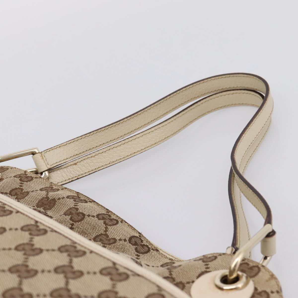 GUCCI GG Canvas Tote Bag Beige Gold 121023 Auth ep16127