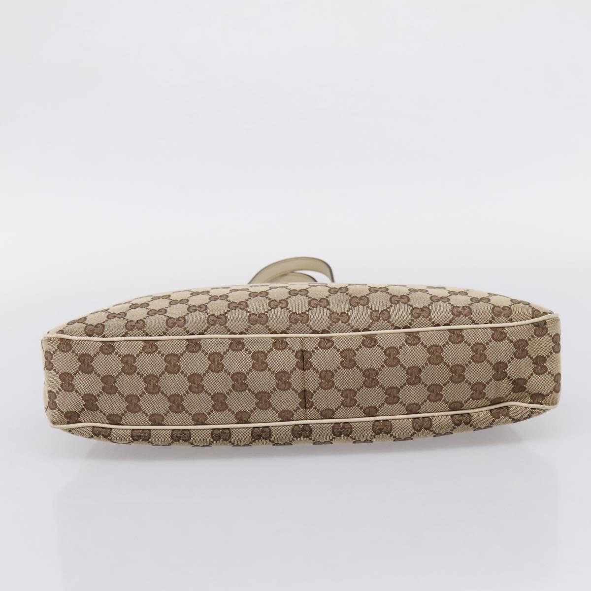 GUCCI GG Canvas Tote Bag Beige Gold 121023 Auth ep16127
