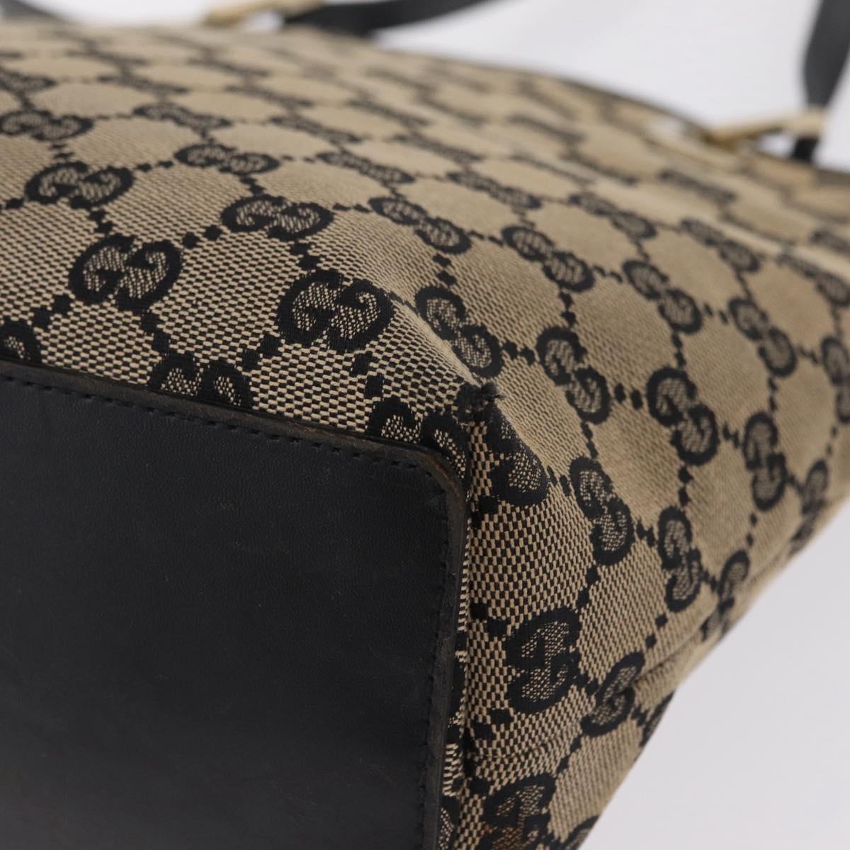 GUCCI GG Canvas Tote Bag Beige Gold 002 1099 Auth ep16137