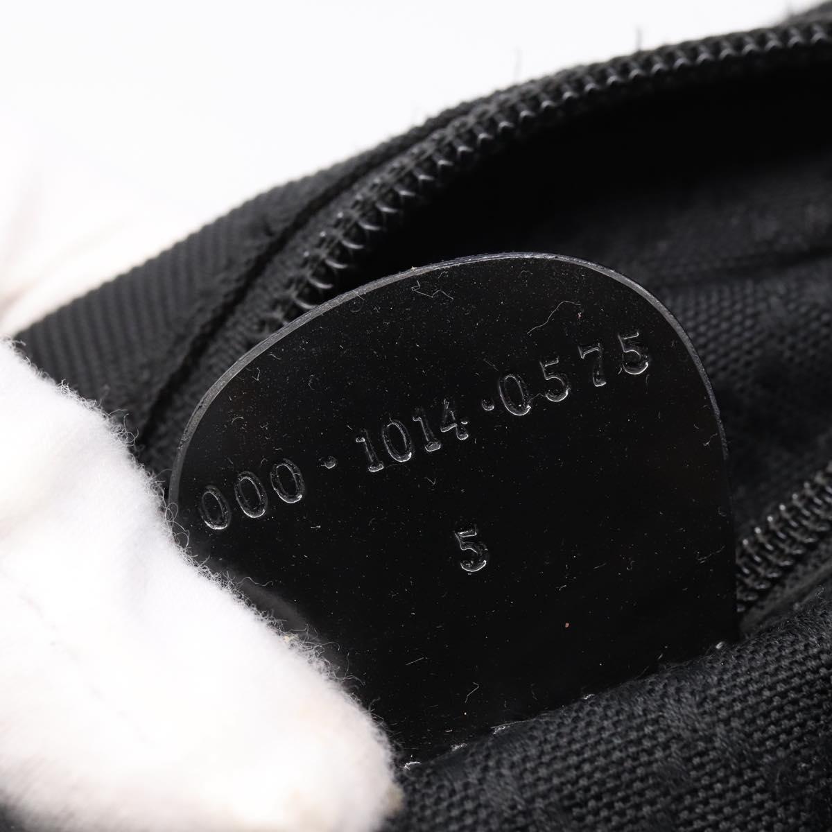 GUCCI Bamboo Hand Bag Nylon Black Silver 000 1014 0575 Auth ep16141