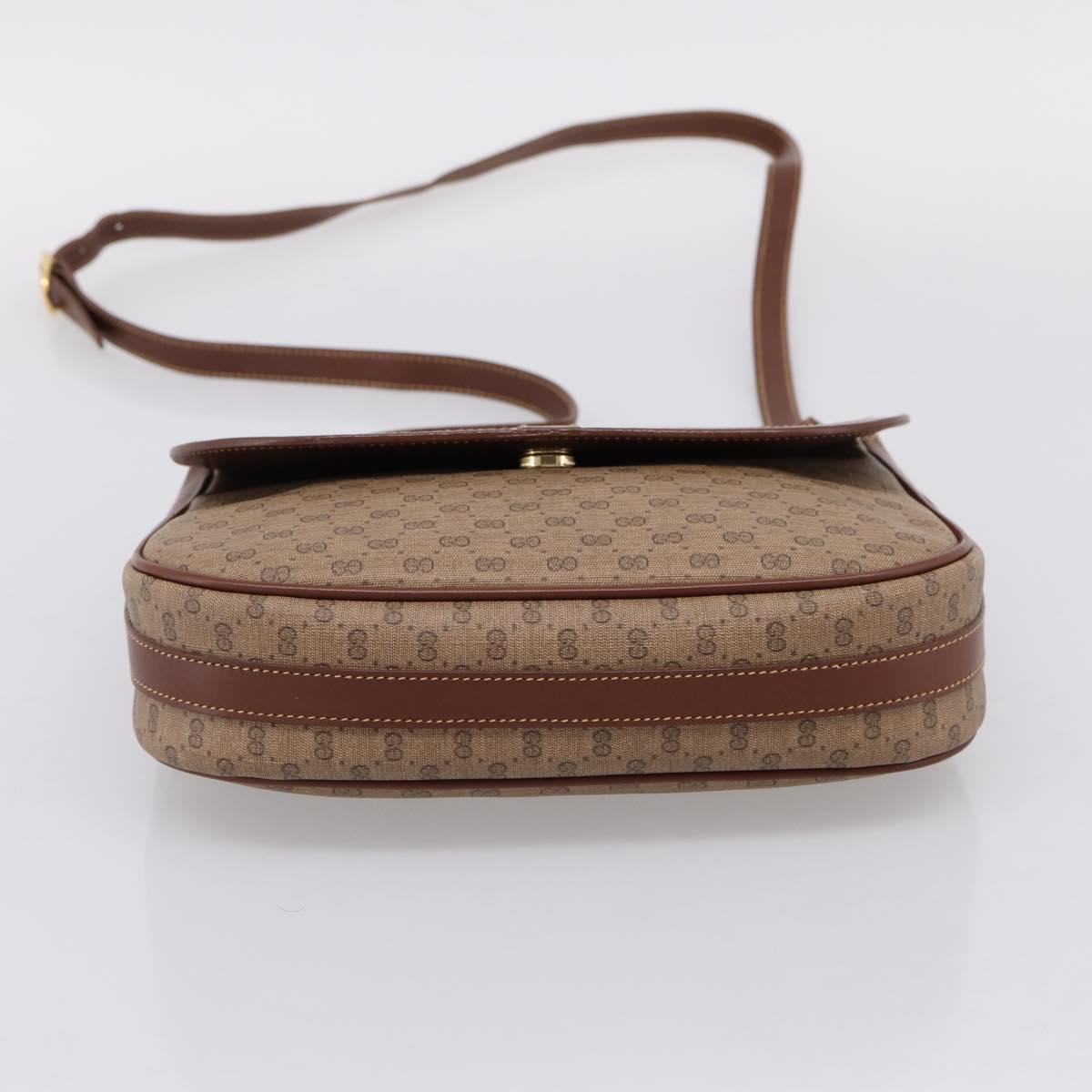 GUCCI Micro GG Supreme Shoulder Bag PVC Beige Gold 001 116 4425 Auth ep16145