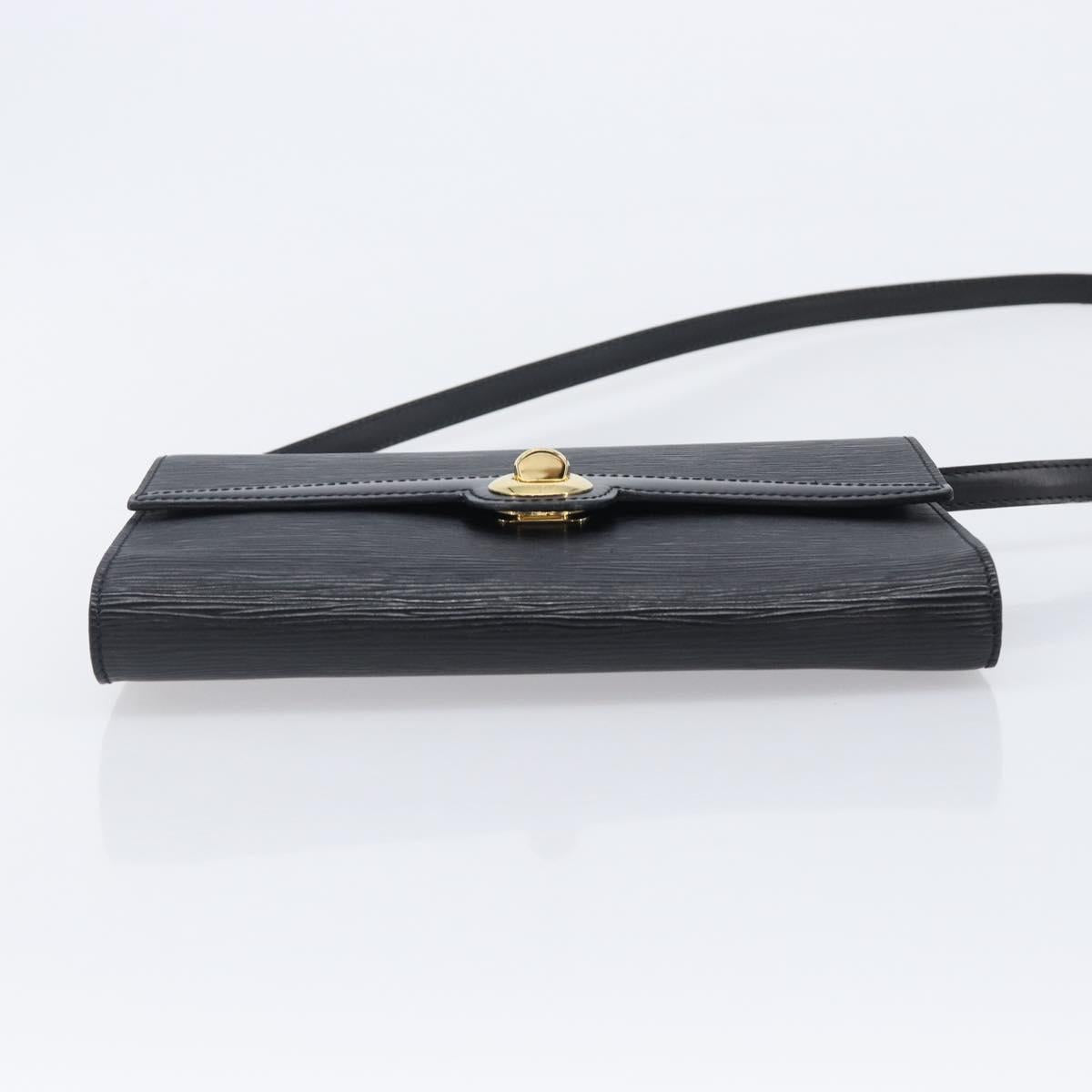 LOUIS VUITTON Epi Pochette Arche Shoulder Bag Black Noir M52572 LV Auth ep16147A