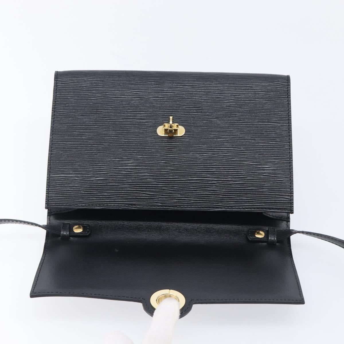 LOUIS VUITTON Epi Pochette Arche Shoulder Bag Black Noir M52572 LV Auth ep16147A