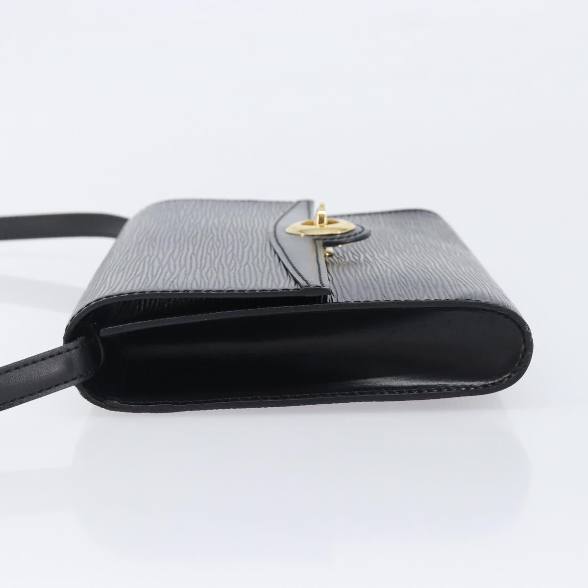 LOUIS VUITTON Epi Pochette Arche Shoulder Bag Black Noir M52572 LV Auth ep16147A