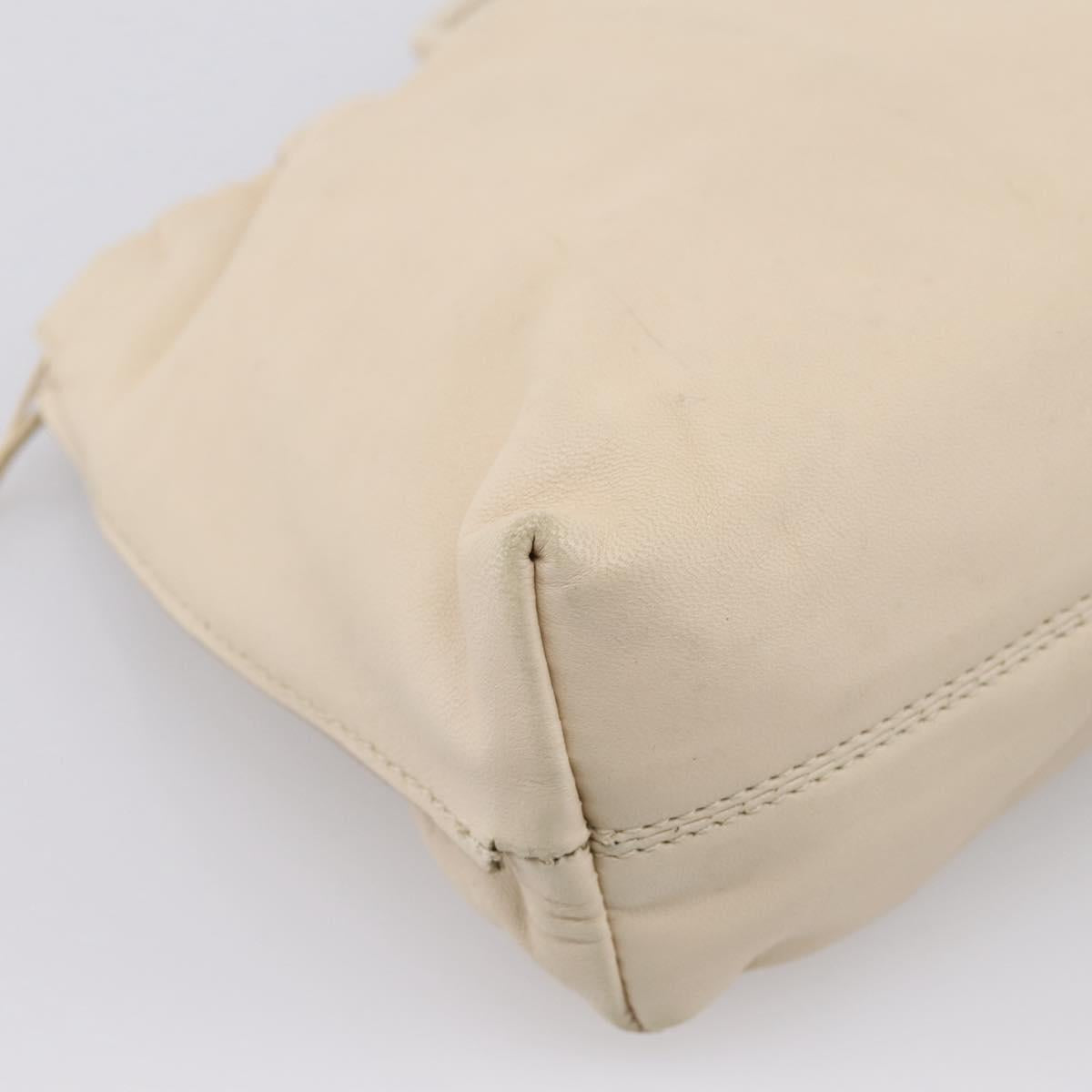 GUCCI Shoulder Bag Leather Ivory 001 4403 3444 Auth ep16149