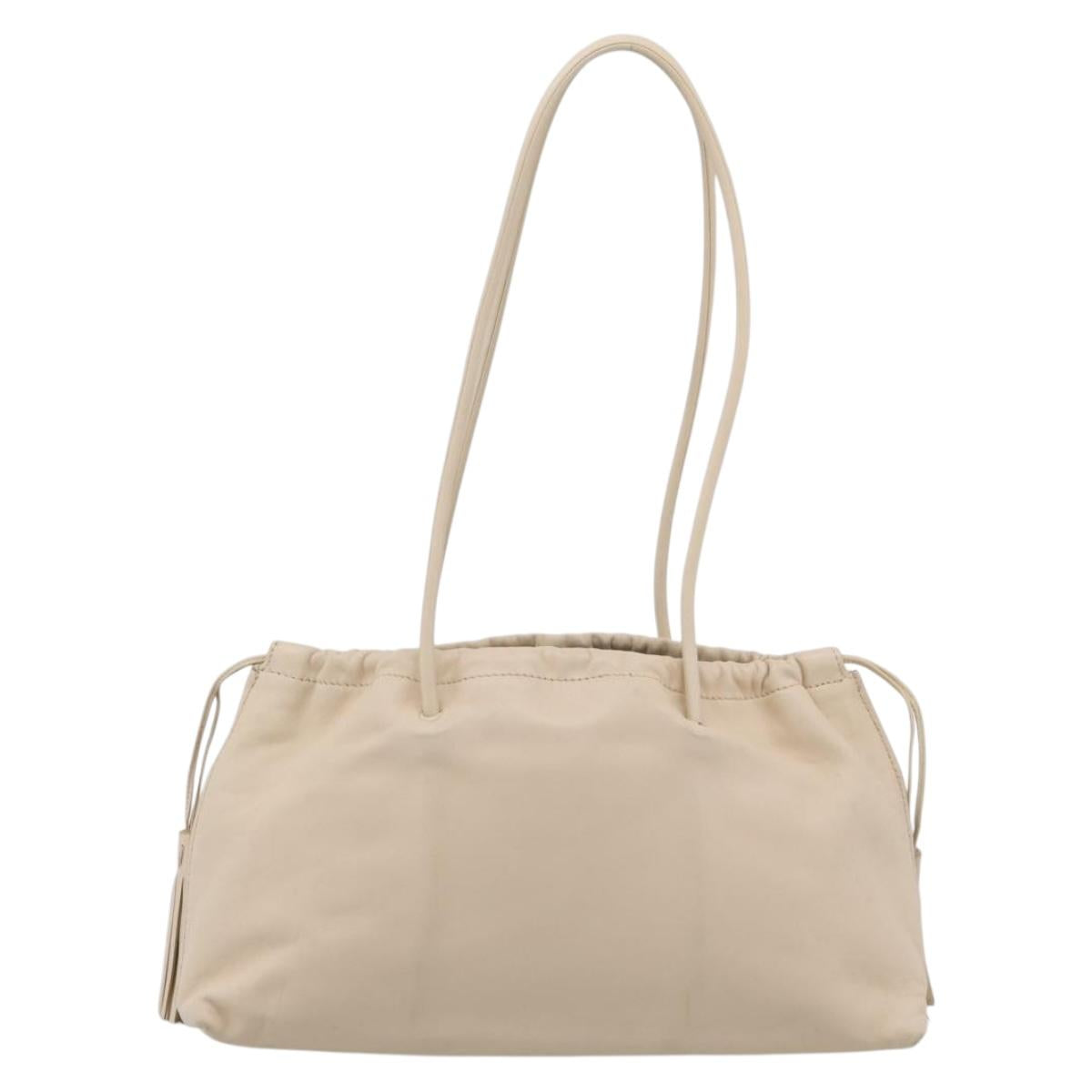GUCCI Shoulder Bag Leather Ivory 001 4403 3444 Auth ep16149