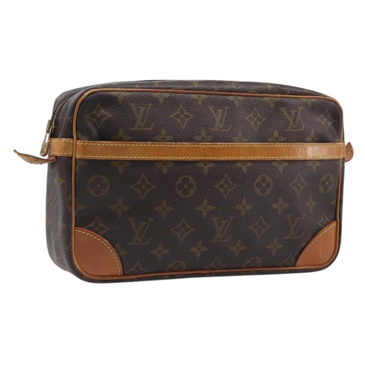 LOUIS VUITTON Monogram Compiegne 28 Clutch Bag M51845 LV Auth ep16150