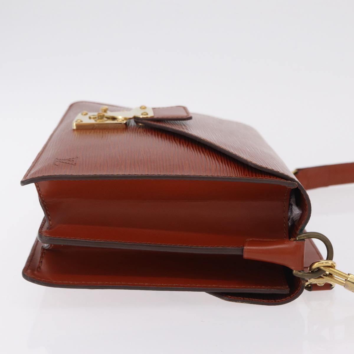 LOUIS VUITTON Epi Biface Hand Bag 2way Brown M52323 LV Auth ep16152