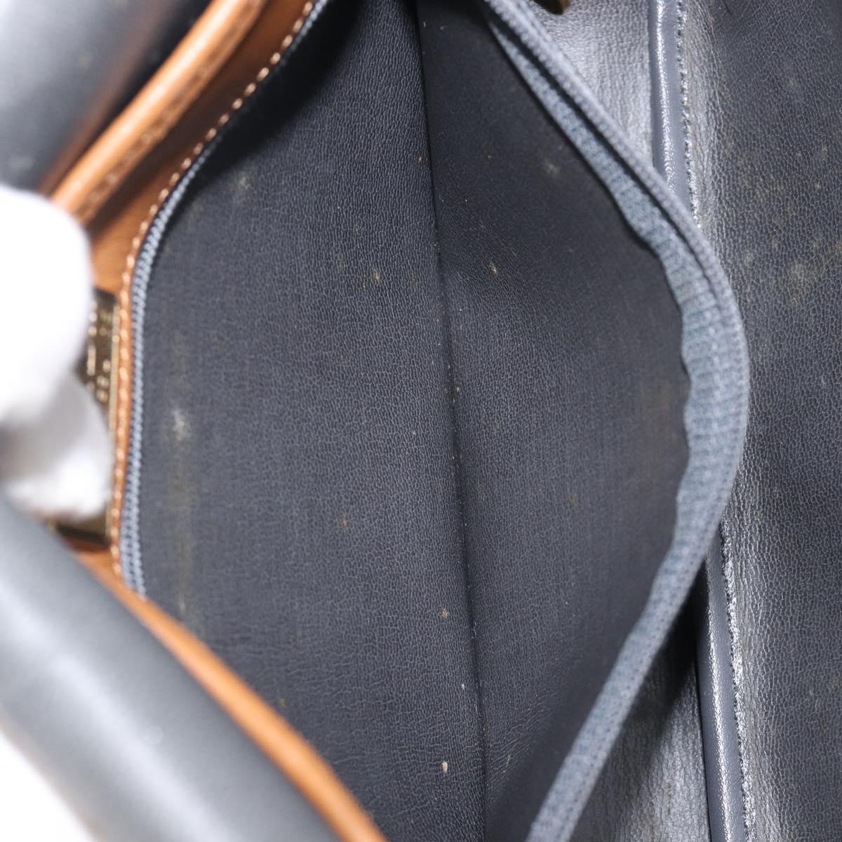 Christian Dior Honeycomb Canvas Shoulder Bag PVC Gold Blue Auth ep16154