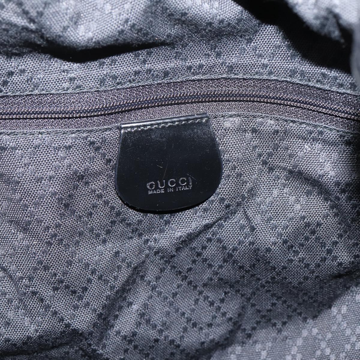 GUCCI Bamboo Hand Bag Nylon 2way Black Silver 001 1577 2615 Auth ep16156