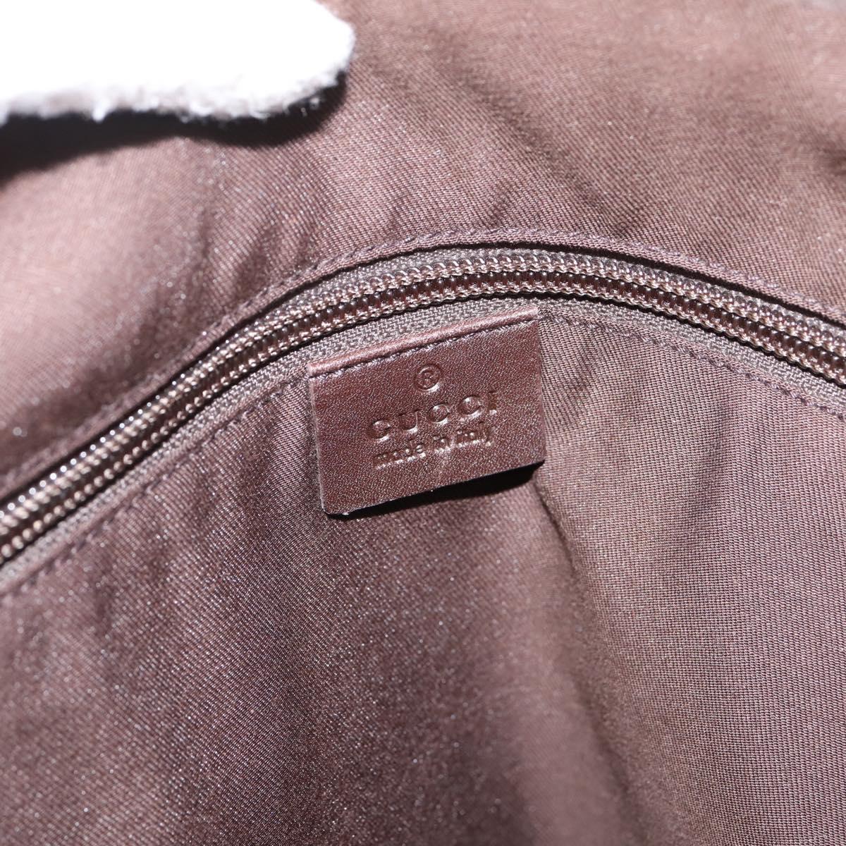 GUCCI GG Canvas Shoulder Bag Beige Silver 145857 Auth ep16158