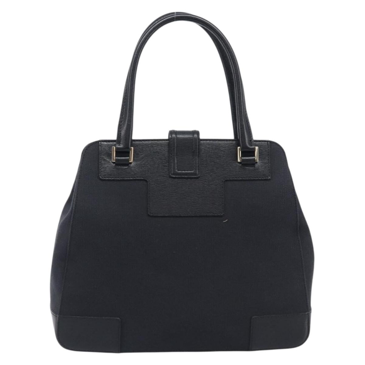 GUCCI Hand Bag Leather Canvas Black Gold 002 1113 Auth ep16164A