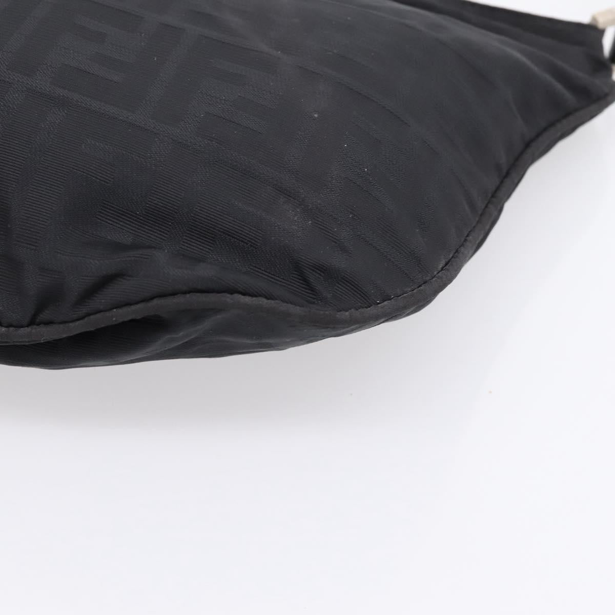 FENDI Zucca Canvas Shoulder Bag Black Auth ep16169