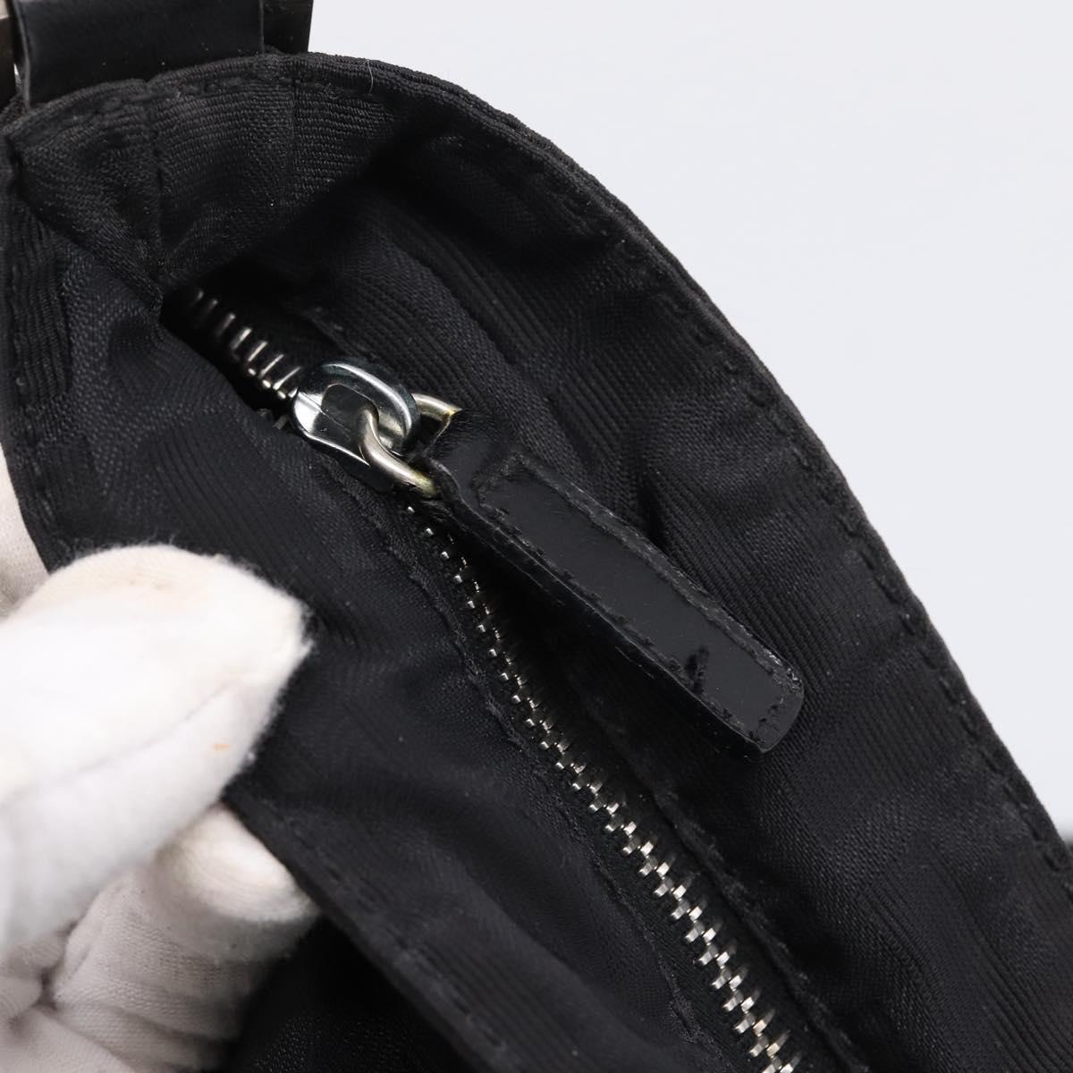 FENDI Zucca Canvas Shoulder Bag Black Auth ep16169