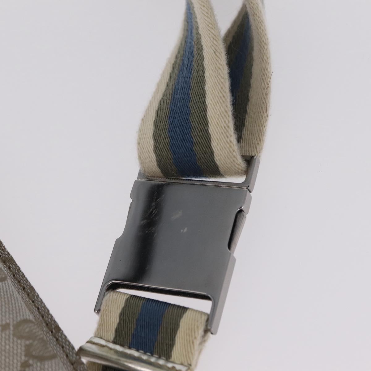 GUCCI GG Canvas Waist Bag Silver 28566 Auth ep16179