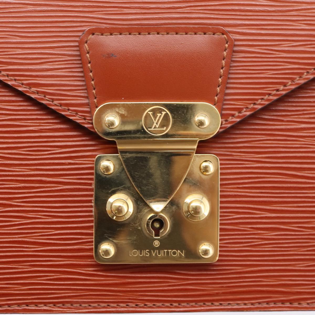 LOUIS VUITTON Epi Serie Dragonne Hand Bag Brown M52618 LV Auth ep16187A