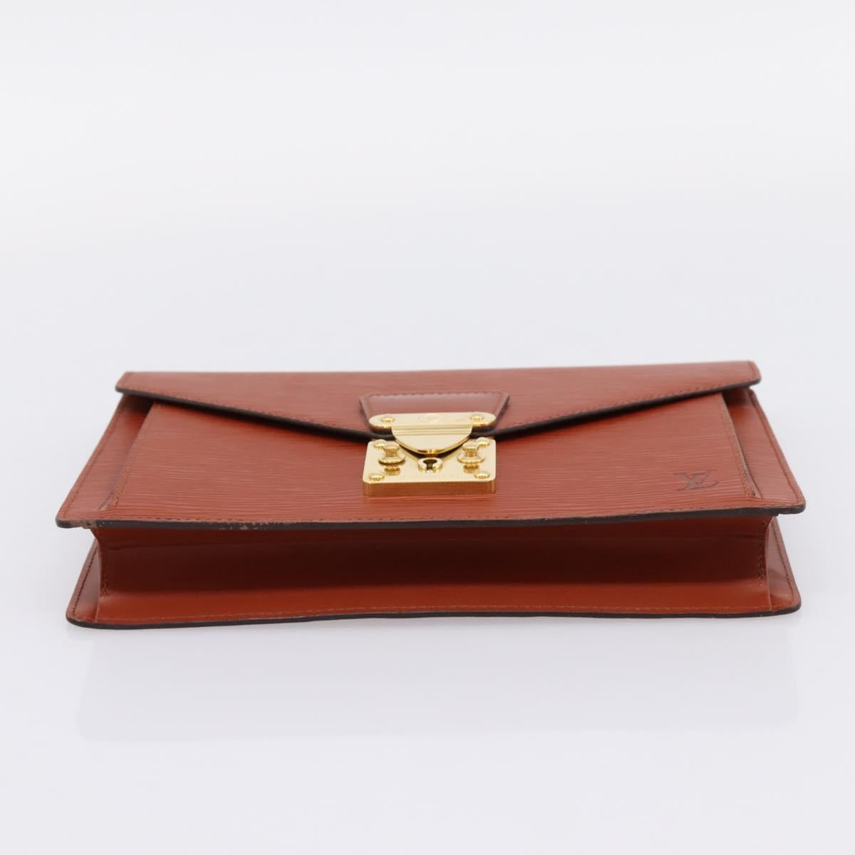 LOUIS VUITTON Epi Serie Dragonne Hand Bag Brown M52618 LV Auth ep16187A