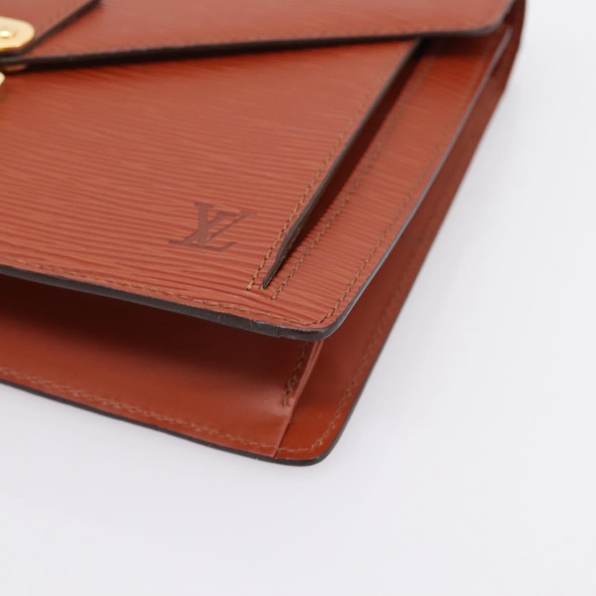 LOUIS VUITTON Epi Serie Dragonne Hand Bag Brown M52618 LV Auth ep16187A