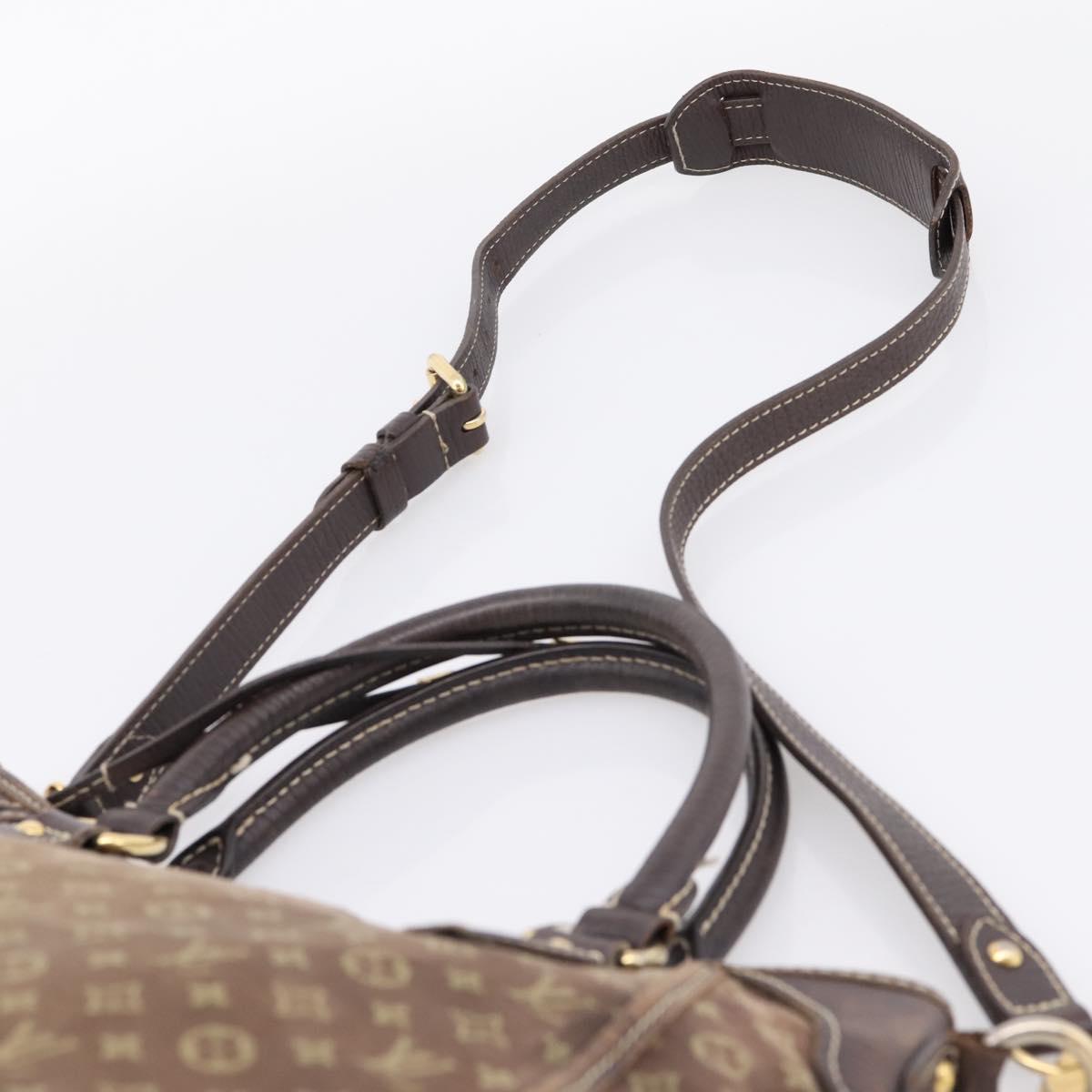 LOUIS VUITTON Monogram Mini Lin Buzasu Anjoul Bag 2way Ebene M95617 Auth ep16190