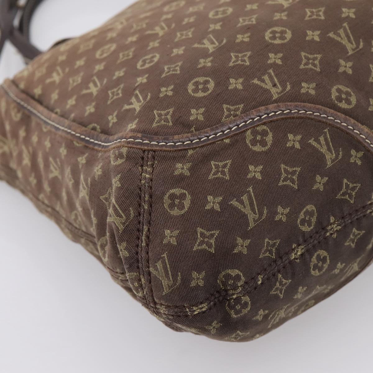 LOUIS VUITTON Monogram Mini Lin Buzasu Anjoul Bag 2way Ebene M95617 Auth ep16190