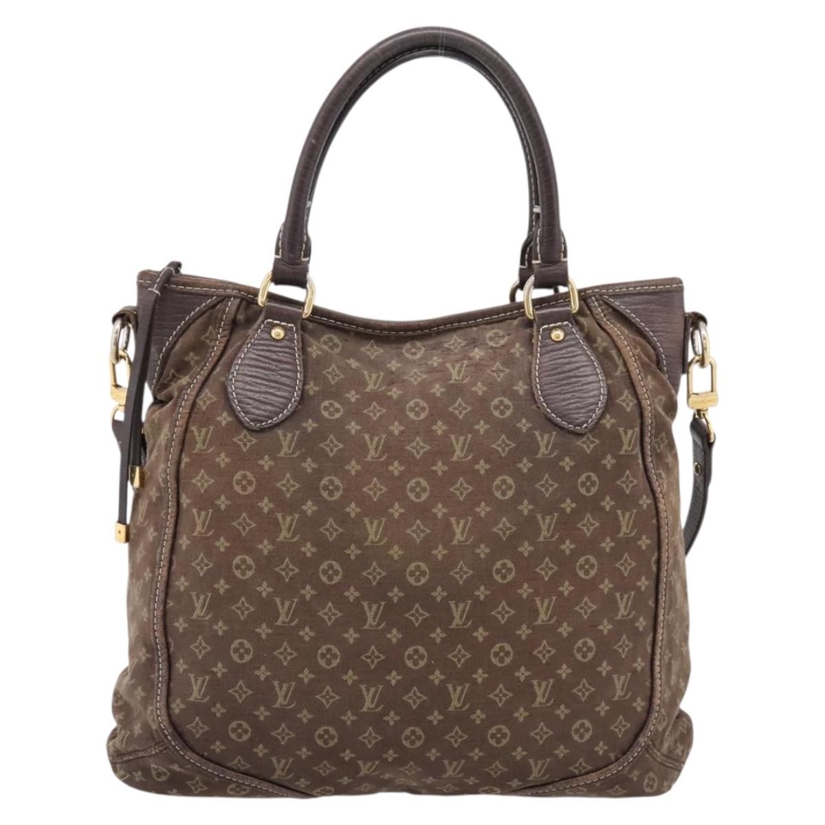 LOUIS VUITTON Monogram Mini Lin Buzasu Anjoul Bag 2way Ebene M95617 Auth ep16190