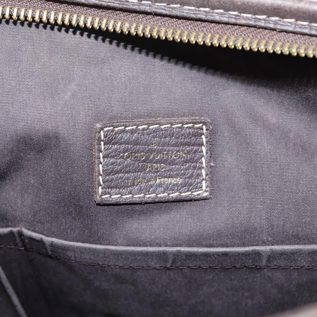 LOUIS VUITTON Monogram Mini Lin Buzasu Anjoul Bag 2way Ebene M95617 Auth ep16190