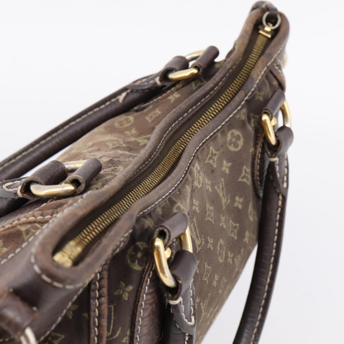 LOUIS VUITTON Monogram Mini Lin Buzasu Anjoul Bag 2way Ebene M95617 Auth ep16190
