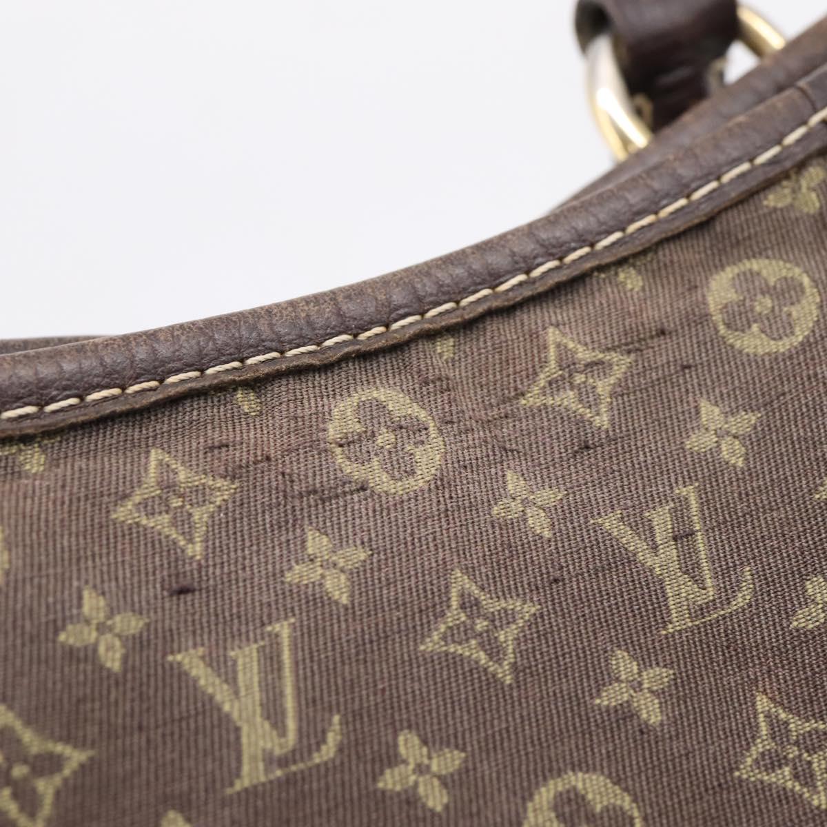 LOUIS VUITTON Monogram Mini Lin Buzasu Anjoul Bag 2way Ebene M95617 Auth ep16190