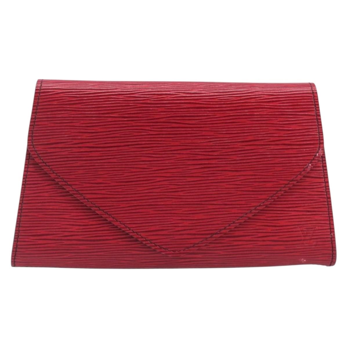 LOUIS VUITTON Epi Art Deco Clutch Bag Red M52637 LV Auth ep16193