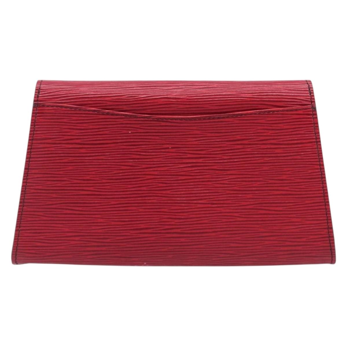 LOUIS VUITTON Epi Art Deco Clutch Bag Red M52637 LV Auth ep16193