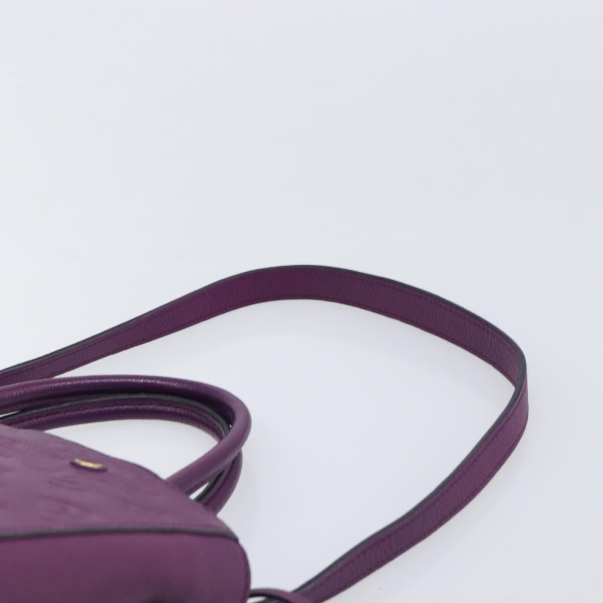 LOUIS VUITTON Monogram Empreinte Montaigne MM Bag Purple M41046 LV Auth ep16194A