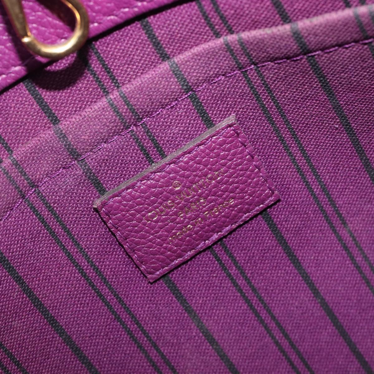 LOUIS VUITTON Monogram Empreinte Montaigne MM Bag Purple M41046 LV Auth ep16194A