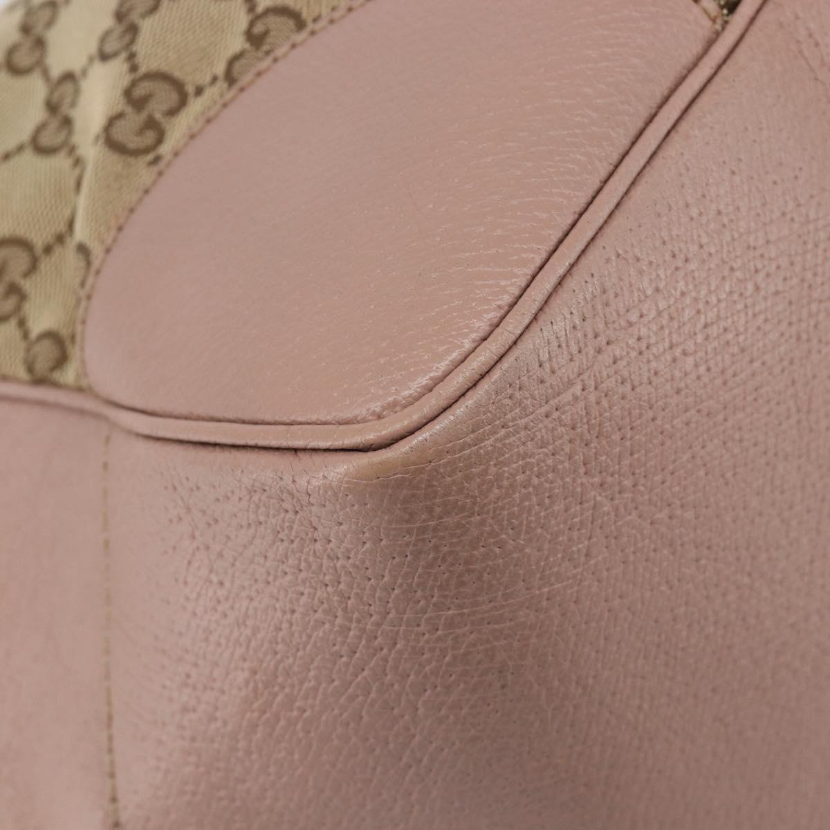GUCCI GG Canvas Tote Bag Beige Gold 323671 Auth ep16197