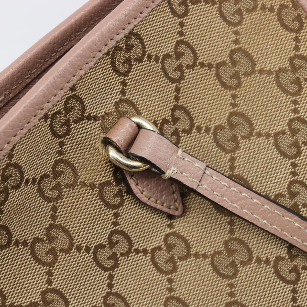 GUCCI GG Canvas Tote Bag Beige Gold 323671 Auth ep16197