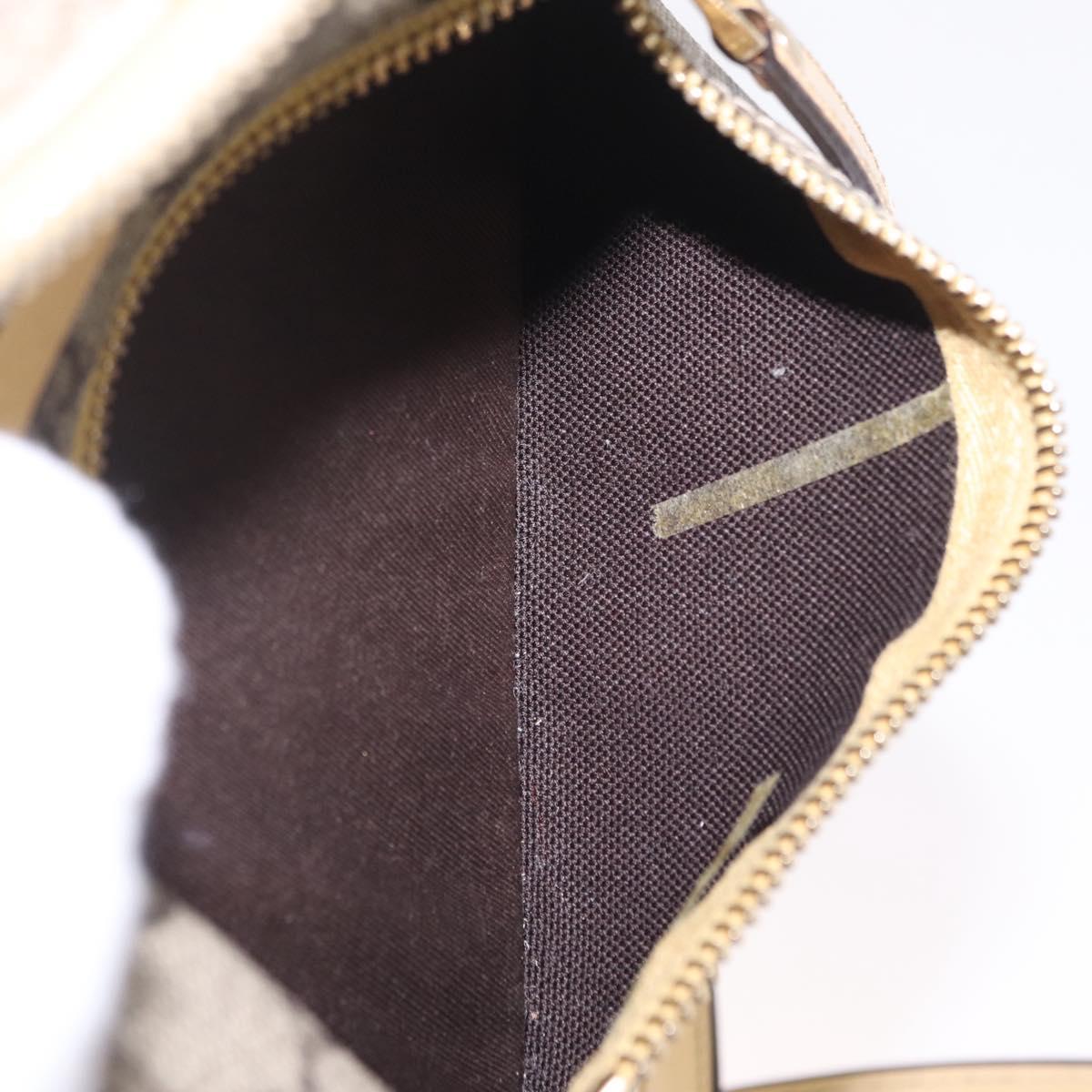 GUCCI GG Supreme Shoulder Bag PVC Beige Gold 201447 Auth ep16201