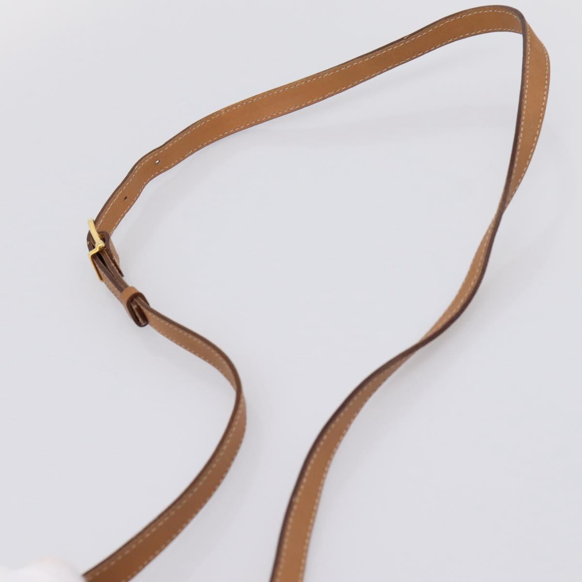 CELINE Macadam Canvas Shoulder Bag PVC Leather Brown Gold Auth ep16205A