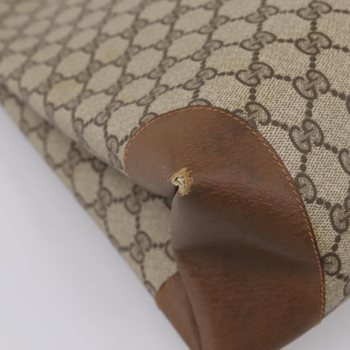 GUCCI GG Supreme Tote Bag PVC Beige Gold 89 02 904 Auth ep16215
