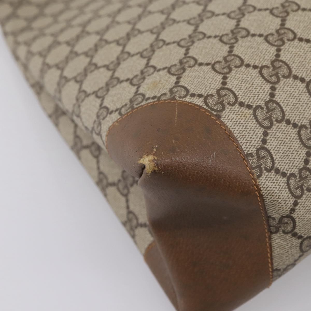 GUCCI GG Supreme Tote Bag PVC Beige Gold 89 02 904 Auth ep16215